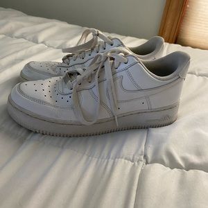 Women’s White Nike Air Force 1’s
